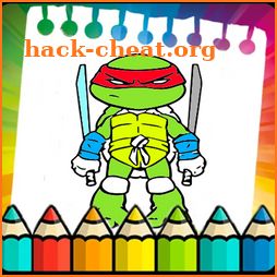 coloring  turtle the ninja  book icon