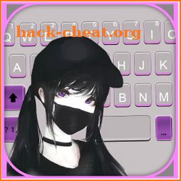 Cool Girl Mask Keyboard Background icon