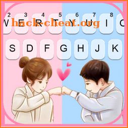 Couple Fist Bump Keyboard Background icon