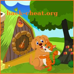 Cute Dog And Cat Embracing Best Escape Game-376 icon