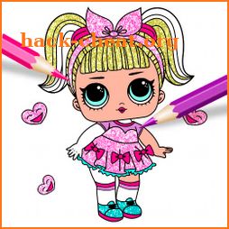 Cute Dolls lol Glitter Coloring Book 👗💖 icon