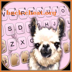 Cute Llama Keyboard Background icon