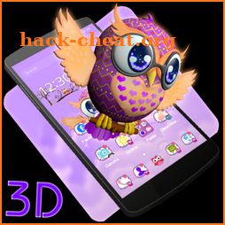 Cute Owl 3D Theme icon