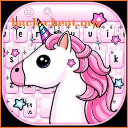 Cute Pink Unicorn Keyboard icon