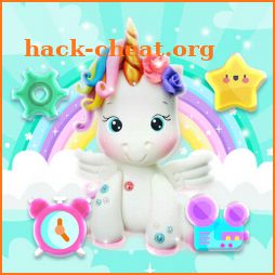 Cute Rainbow Unicorn Launcher Theme icon