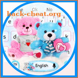 Cute Teddy Bear Couple Love Keyboard icon