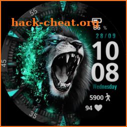 Cyan Lion Watch Face WearOs icon