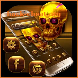 Dark Golden Skull Theme icon