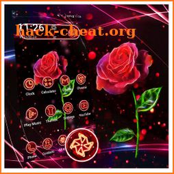 Dark Sparkle Red Rose Theme icon