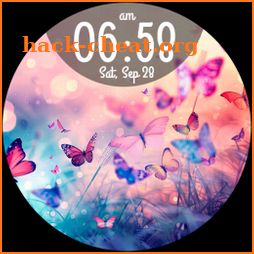 Digital Butterfly Watch face icon