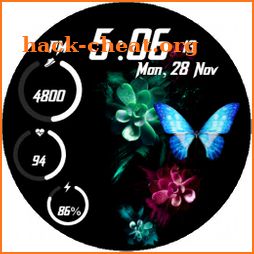 Digital Butterfly Watch face icon