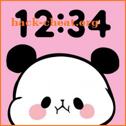 Digital Clock Widget Mochimochi Panda icon