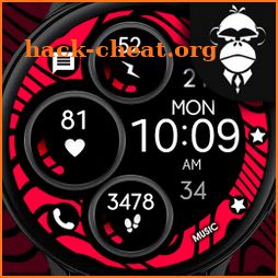 Digital Red Watch Face icon