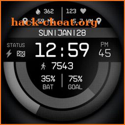 Digital Watch Face Pro Black icon