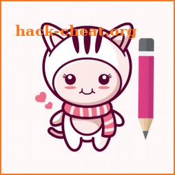 Draw Kawaii Drawing Step by step icon