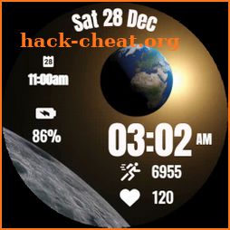 Earth & Moon 3D Watch Face icon