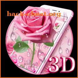 Elegant 3D Pink Rose Theme icon