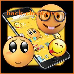 Emoji cute yellow face expression theme icon