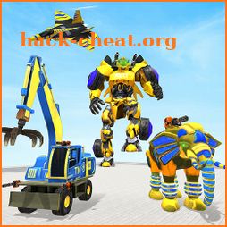 Excavator Robot Car Game: Elephant Robot Games icon