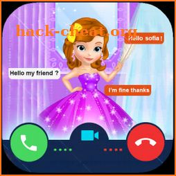 fake call simulator from princess sofia : chat icon