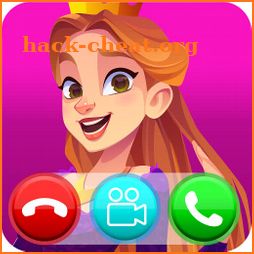 Fake video call from Princess - Dress up girl game icon