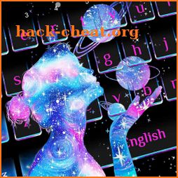 Fancy Galaxy Girl keyboard icon