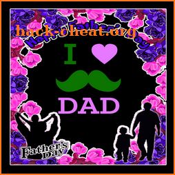 father's day photo frames and stickers 2018 icon