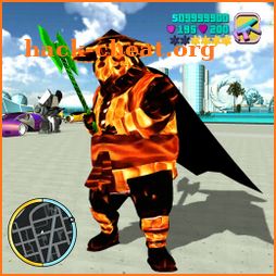 Flame Panda Rope Hero - Super Gangster Panda icon