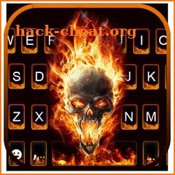 Flaming Death Skull Keyboard Theme icon