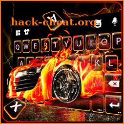 Flaming Sports Car 2019 Keyboard Theme icon