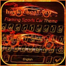 Flaming Sports Car Keyboard Theme icon