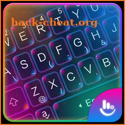 Fluorescent Galaxy Neon Keyboard Theme icon