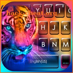 Fluorescent Neon Tiger Keyboard Theme icon