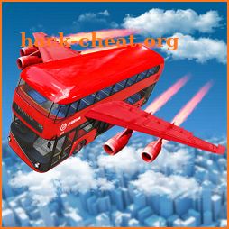 Flying Bus Driving simulator 2019: Free Bus Games icon