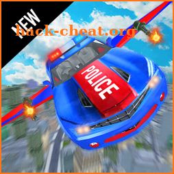 Flying Police Robot Car Transform: Flying Car Game icon