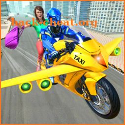 Flying Robot Bike Taxi Simulator-Bike Driving Game icon