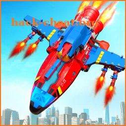 Flying Robot Rocket Transform Robot Shooting Games icon