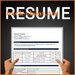 Free resume builder PDF formats CV maker templates icon