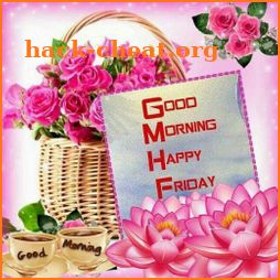 Friday good morning wishes icon