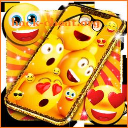 Funny smiley face emoji live wallpaper icon