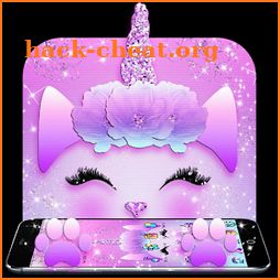 Galaxy Cute Unicorn Glitter Theme icon