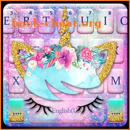 Galaxy Flower Unicorn Keyboard Theme icon