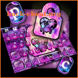 Galaxy Heart Lock Love Keyboard Theme icon