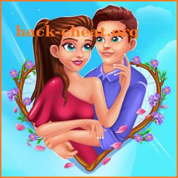 Girl bedtime love story icon