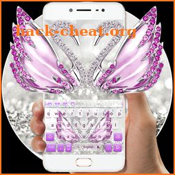 Glitter Diamond Swan Keyboard Theme icon