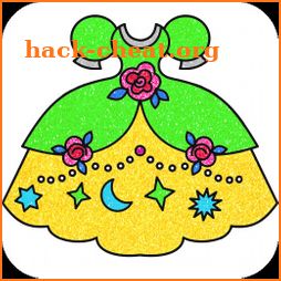 Glitter Dress Coloring Game icon