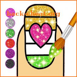 Glitter Nails coloring and drawing for kids icon