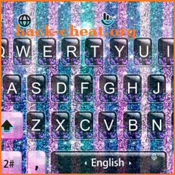 Glitter Pink Blue Keyboard Theme icon