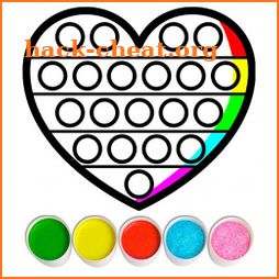 Glitter Pop It Coloring Game icon