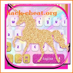 Glossy Glitter Dream Unicorn Keyboard icon